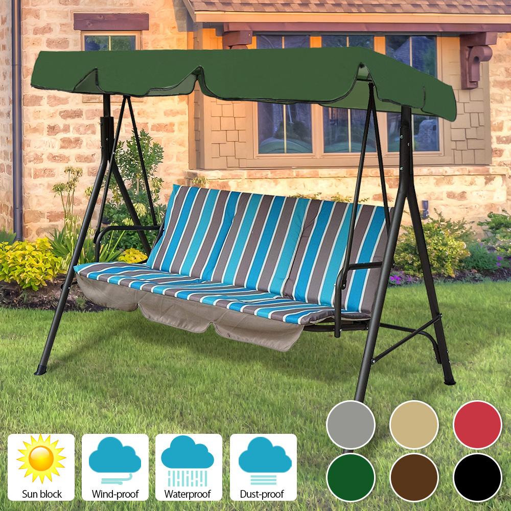 Chống Thấm Nước Trượt Patin Đầm Xòe Tán Bao Thay Thế 3-Seater Vườn Đầm Xòe Tán UV Nắng Ốp Lưng Ngoài Trời Ghế Võng Có Túi