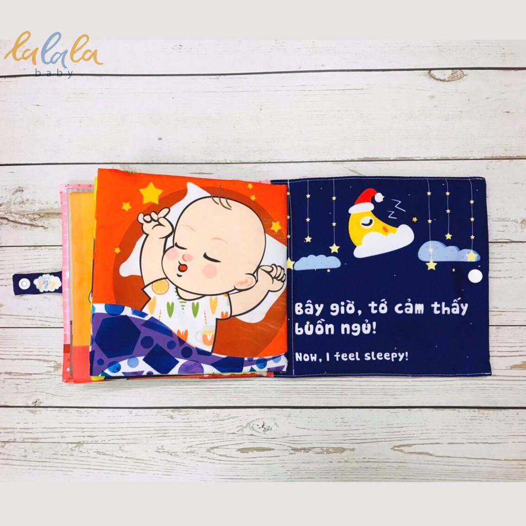 Sách vải chính hãng Lalala Baby - Sách vải tương tác: Bé cảm thấy thế nào