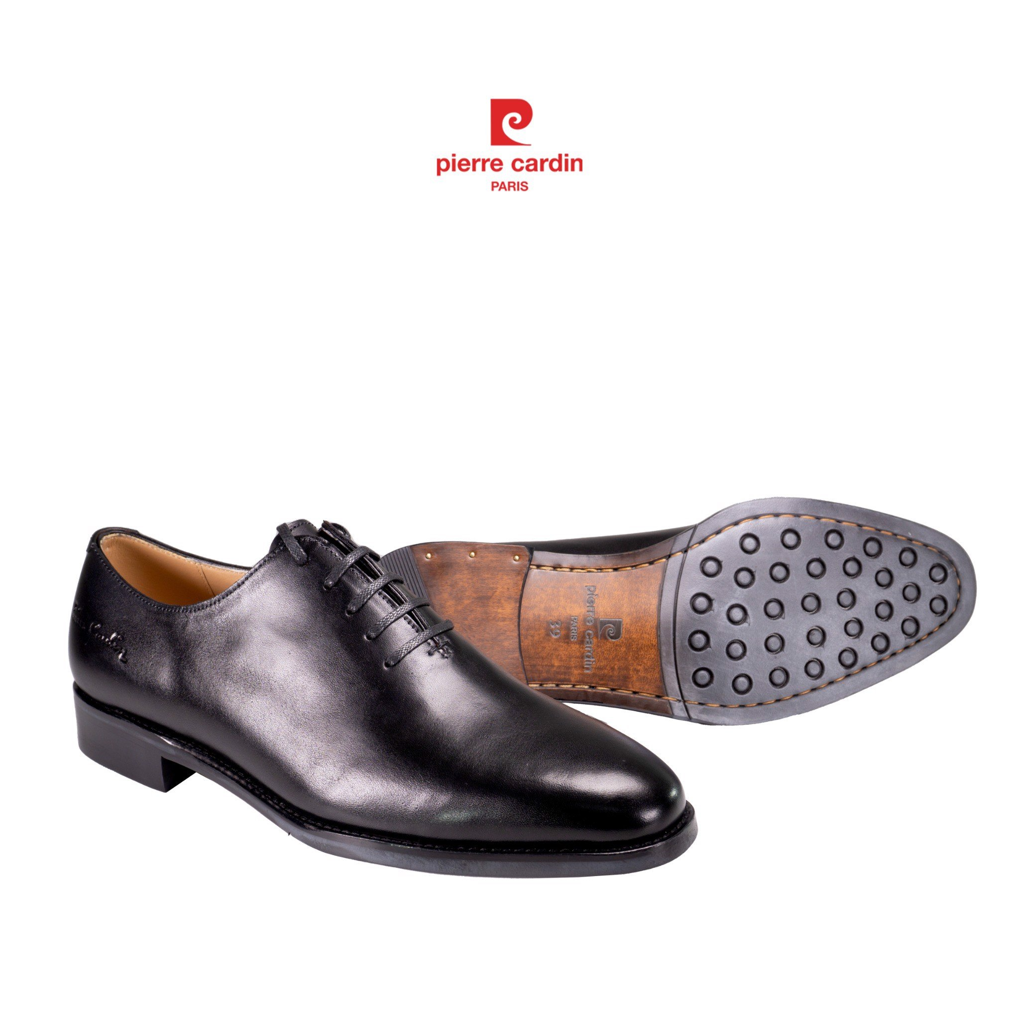Giày tây nam có dây Pierre Cardin phong cách sang trọng, đẳng cấp, thiết kế cổ điển với chất liệu da bò cao cấp PCMFWL 356