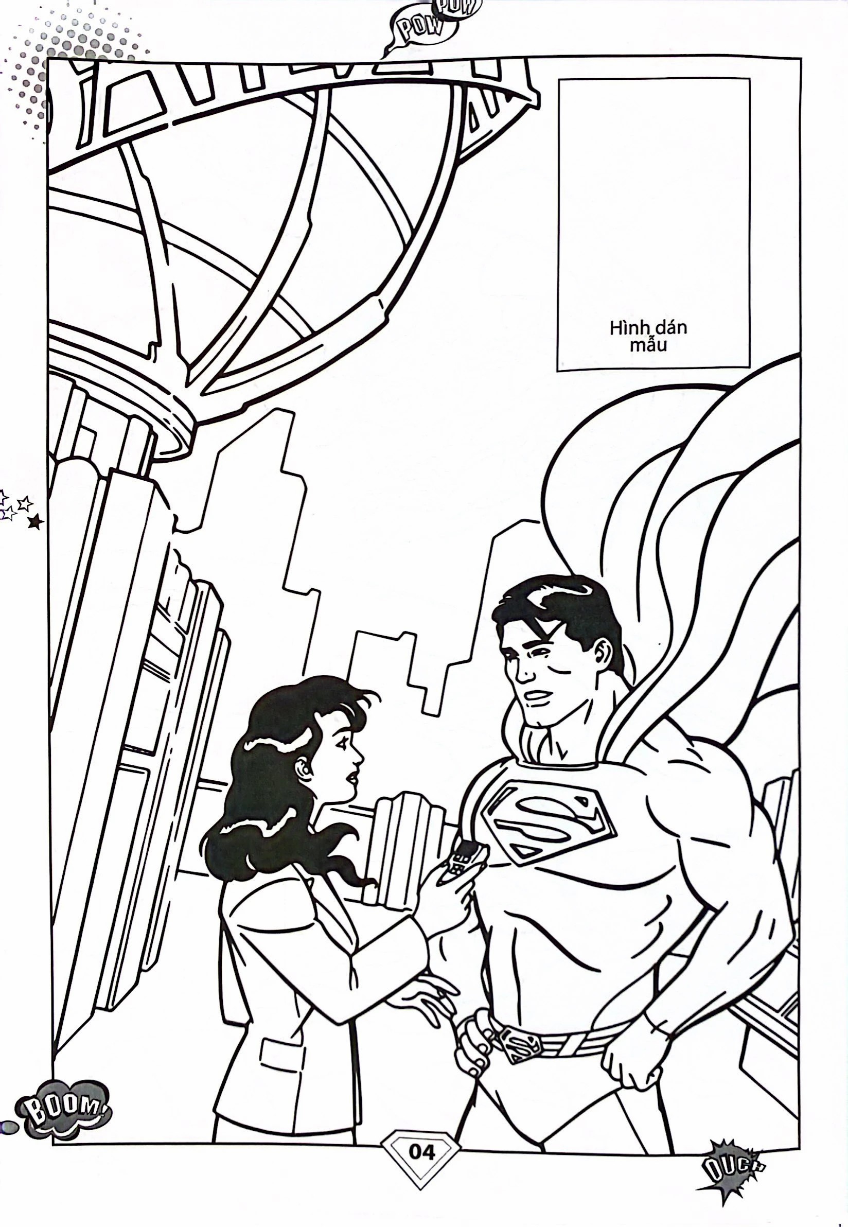Dán hình và tô màu SUPERHERO SUPERMAN (Bìa Mềm)
