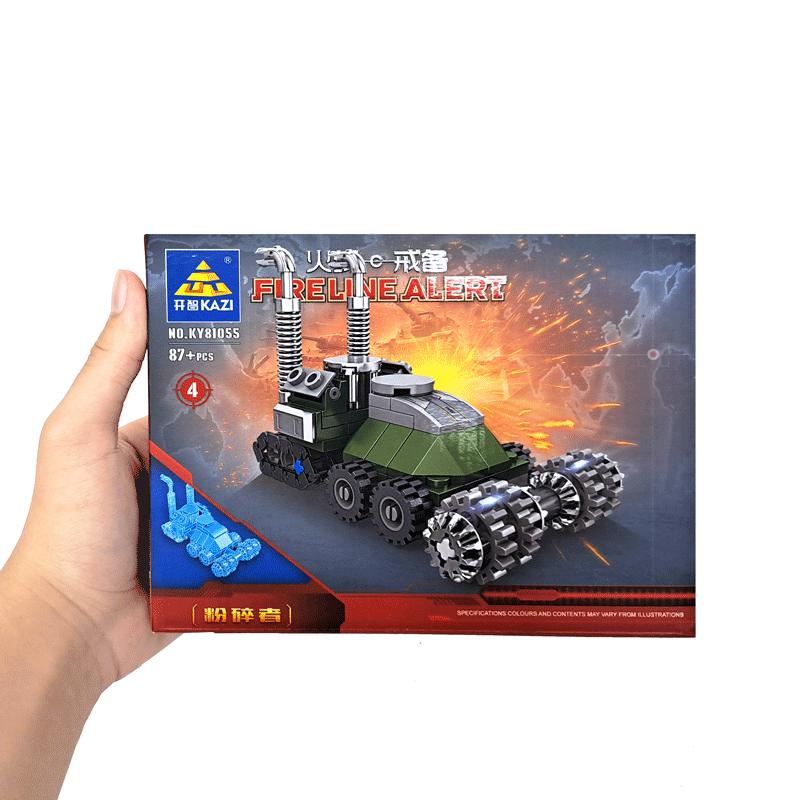 Đồ Chơi Lắp Ráp Mô Hình Xe Máy Nghiền Quân Đội - Kazi KY81055-4 (87 Mảnh Ghép)
