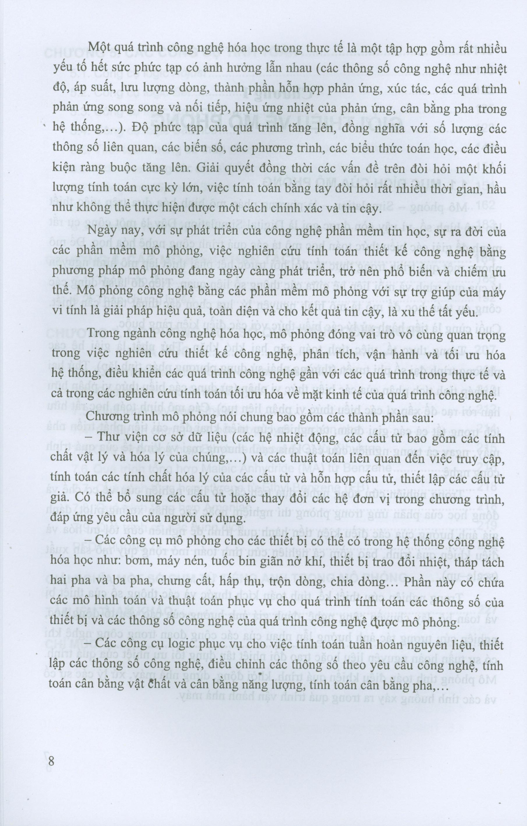 Mô phỏng các quá trình cơ bản trong công nghệ hóa học