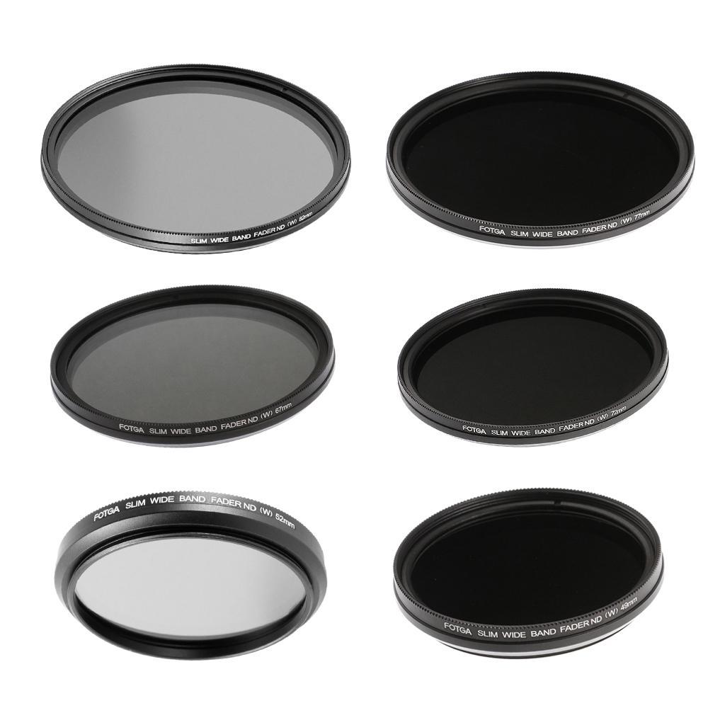 49-82mm ND2-ND400 Fader Variable Adjustable ND Neutral Density Filter 49mm