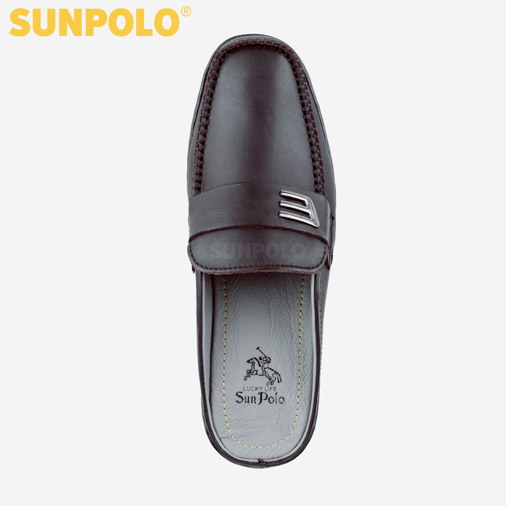 Dép Sục Sapo Nam Da Bò SUNPOLO SPO195
