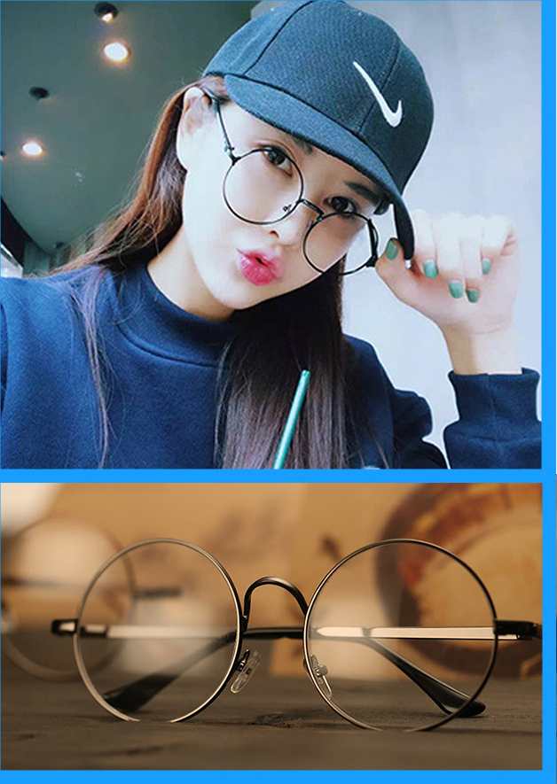 MẮT KÍNH THỜI TRANG MẮT TRÒN UNISEX NHIỀU MÀU CHO CẢ NAM VÀ NỮ HỢP MỌI KHUÔN MẶT, THAY ĐƯỢC KÍNH CẬN - GỌNG VÀNG