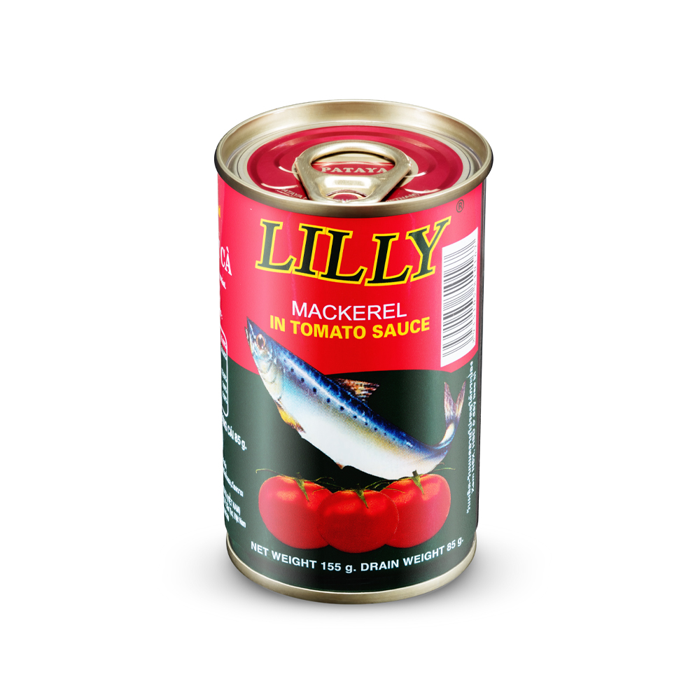 Cá hộp Lilly cá Nục sốt cà-Lốc 3 lon