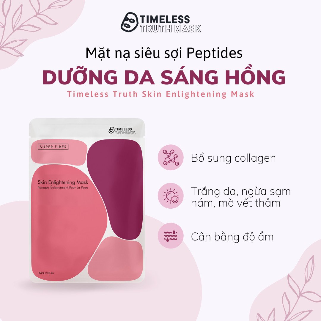 Mặt nạ siêu sợi Peptides căng mướt da Timeless Truth Mask (Hộp 5 Tấm x 30ml)