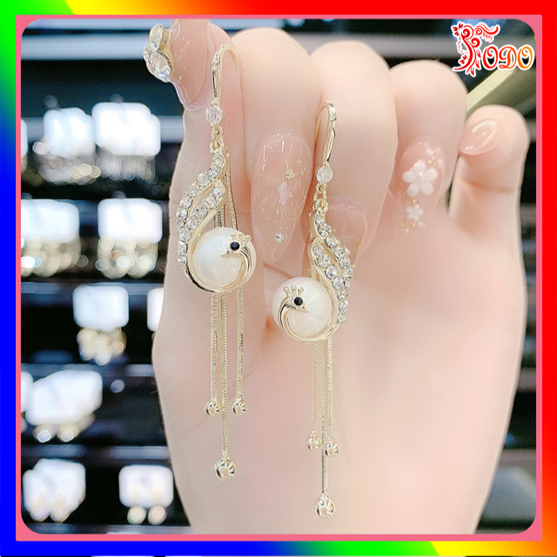 Bông tai nữ xinh xắn kiểu dáng lấp lánh phong cách đơn giản RW822 thích hợp đi đám cưới  - [Thời Trang ToDo]