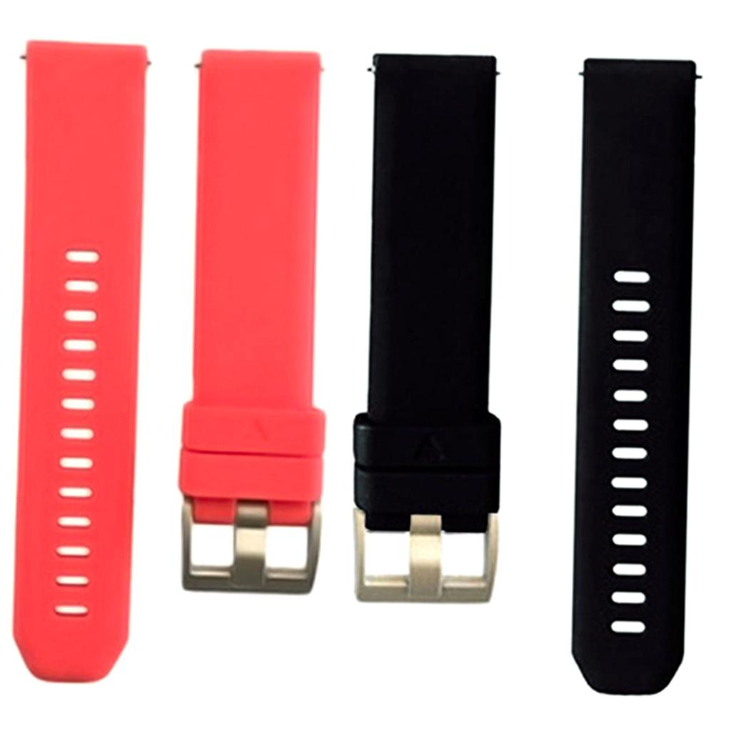 2x 20mm Universal Silicone Quick Release Sweatproof Watch Bands Wrist Strap