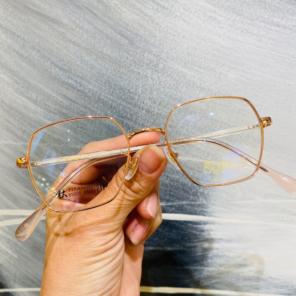 Gọng kính cận 85005 và 5201316 chất liệu titan thời trang mắt kính OURESS nam nữ siêu nhẹ siêu bền