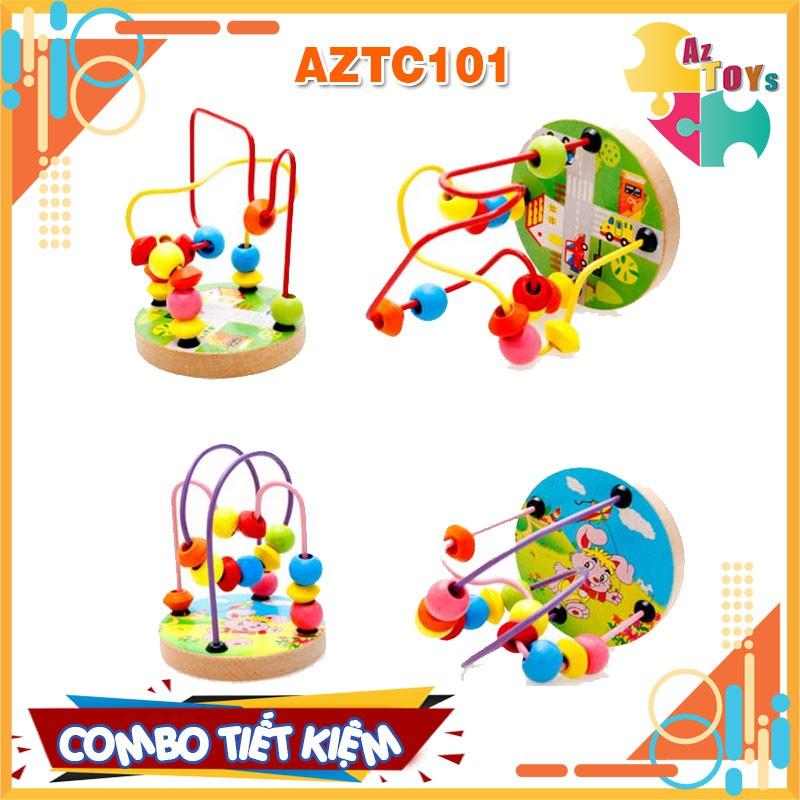 Combo 4 Món Đồ Chơi Gỗ Phát Triển Trí Tuệ Cho Bé - AZTC101