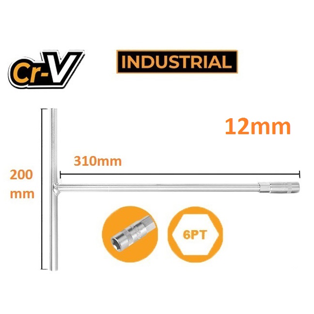 [CHÍNH HÃNG] Chìa vặn chữ T 12mm HTSW1208 INGCO