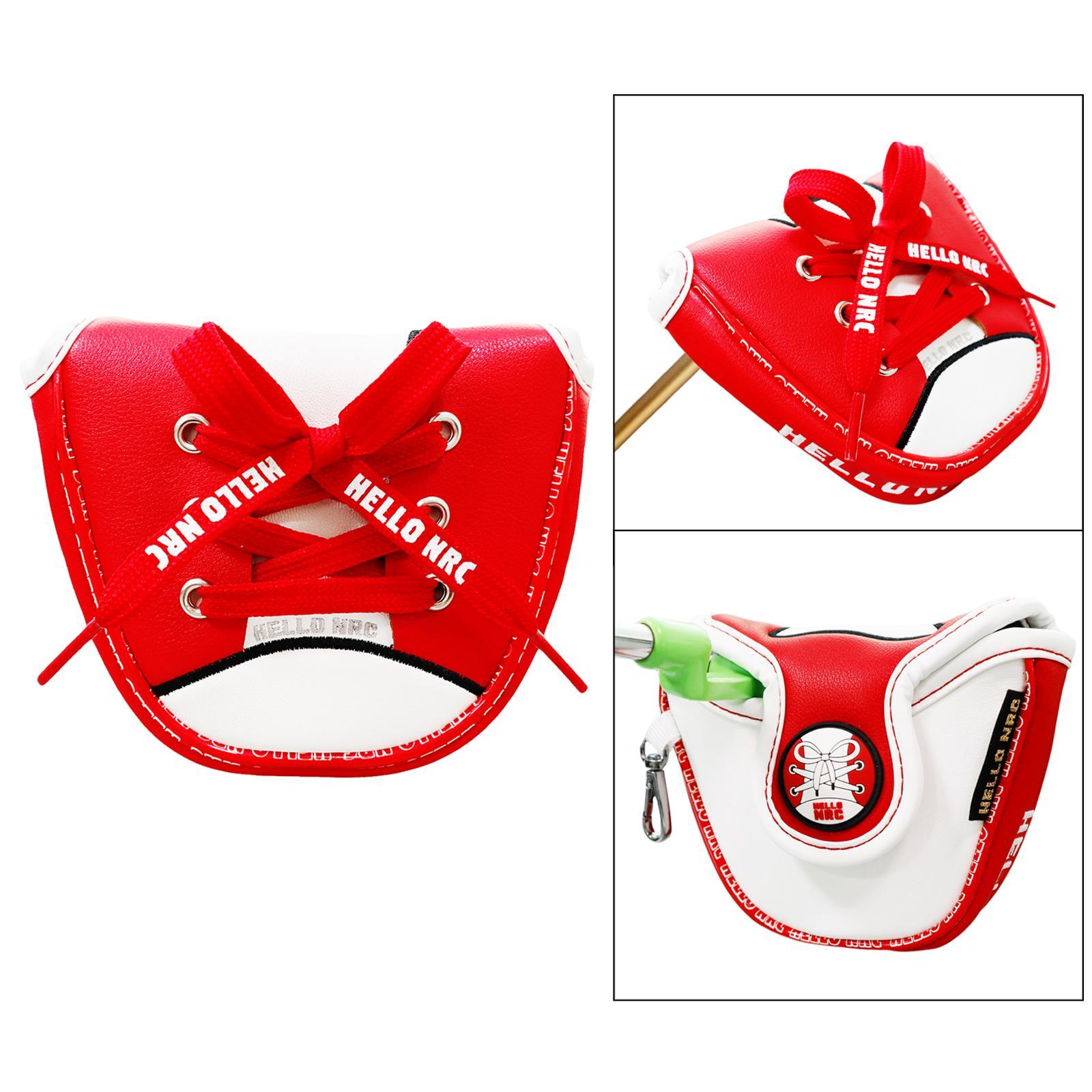 2 Pcs Golf Mallet Putter Head Cover Replacement Headcovers PU Leather