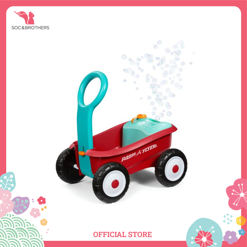 Xe đồ chơi thả bong bóng Radio Flyer Bubble Buddy Walker Wagon