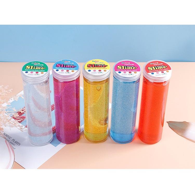 Đồ chơi Slime mềm mịn giảm căng thẳng chai to 200ML charm kim tuyến thuỷ tinh li ti