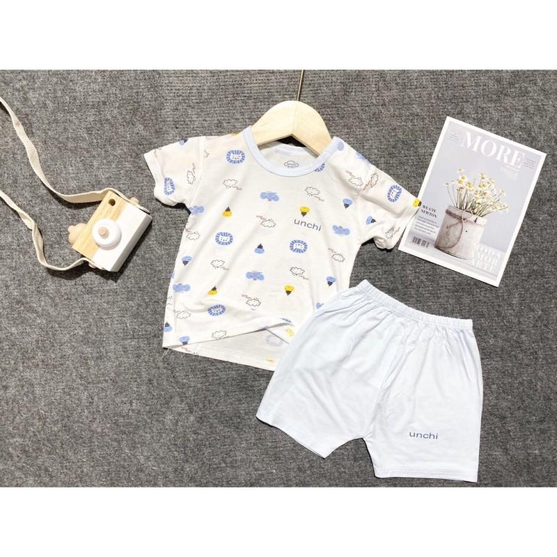 Bộ Cộc Tay UC Chất Peptit loại 1 Khuy Cài Vai Cho Bé từ sơ sinh đến 16kg