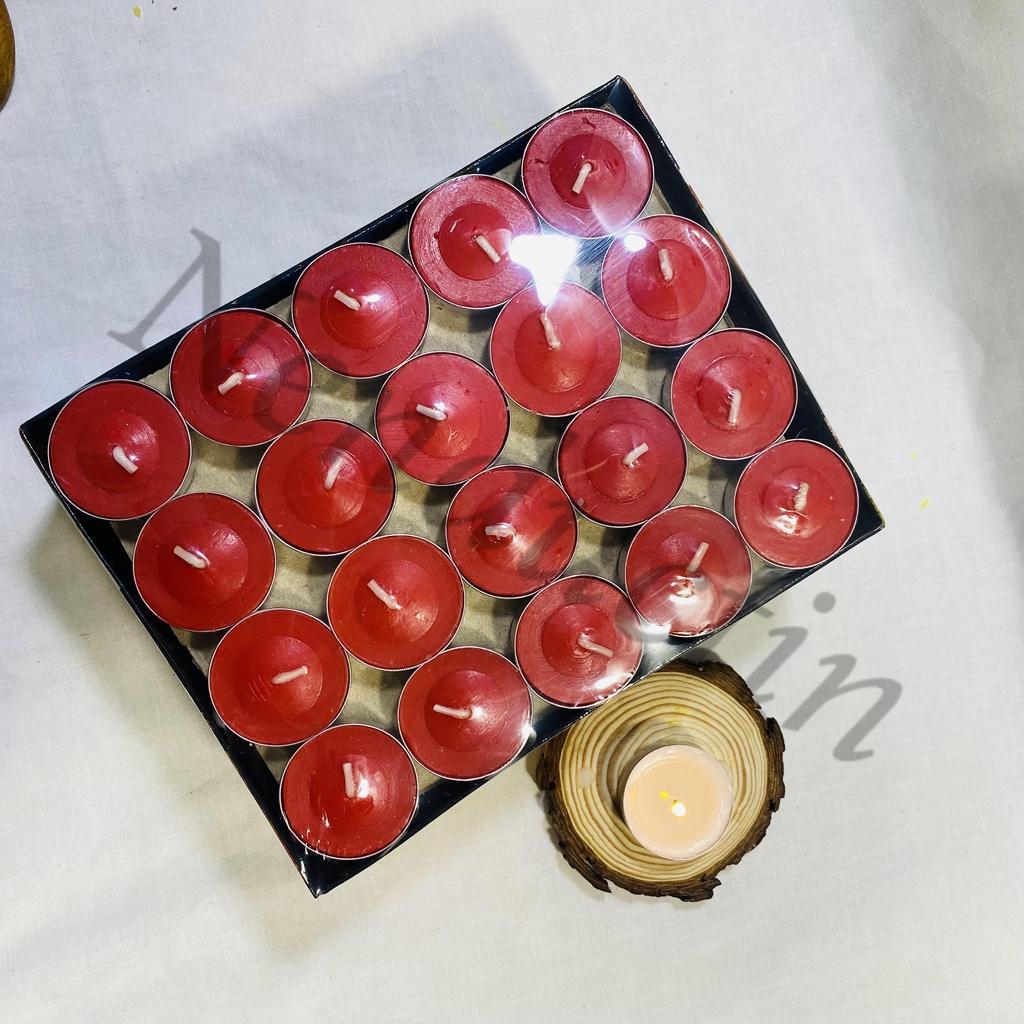 Hộp 100 viên nến Tealight cao cấp cháy 2,5 đến 3h không khói không mùi an toàn cho người sử dụng