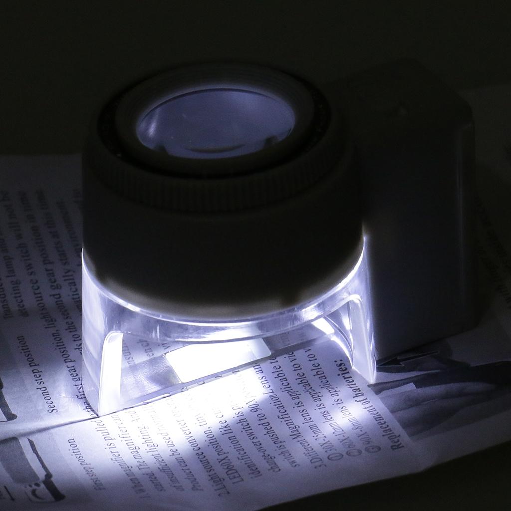 8X Magnification Magnifier Loupe Lens Magnifying Glass with LED Light Scale