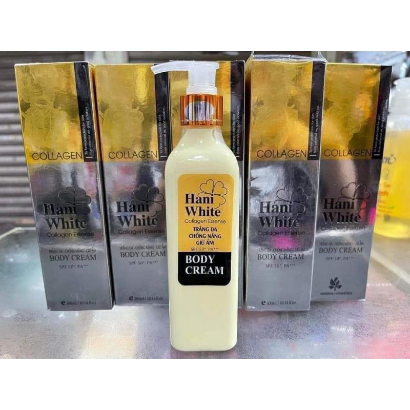 combo 10 chai dưỡng trắng da body Hani white collagen 300ml