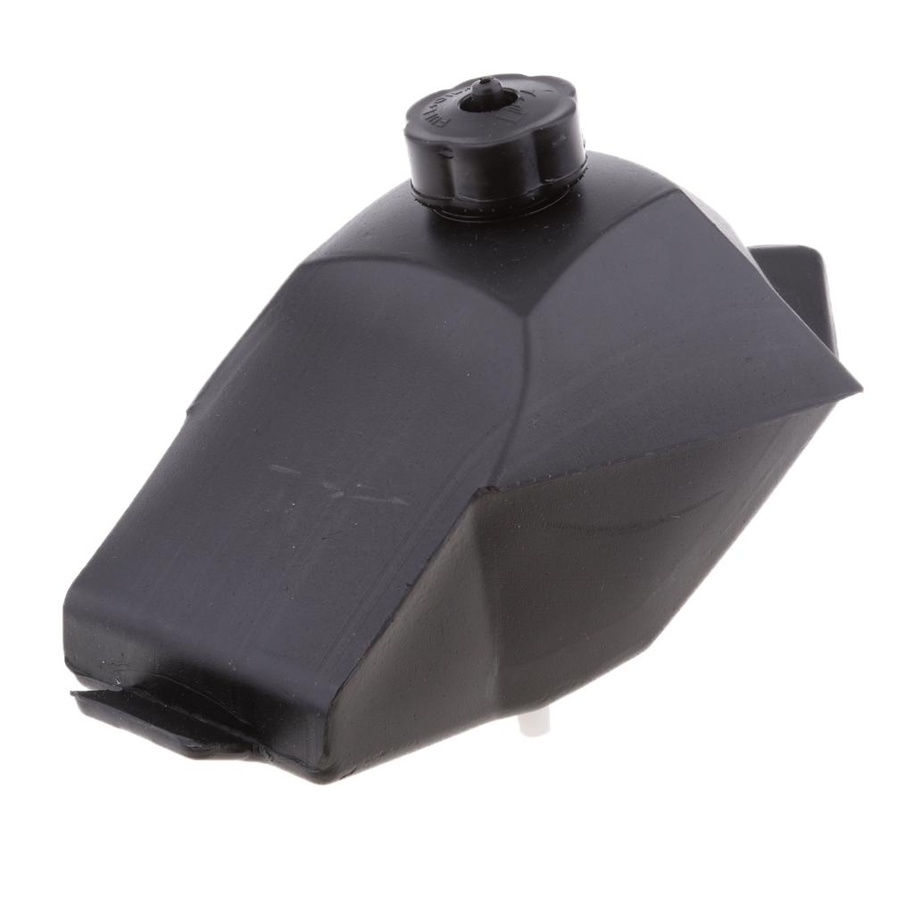 3 Pieces Gas Fuel Tank with Cap for ATV Gokart Quad Dirt Bike ATV Black