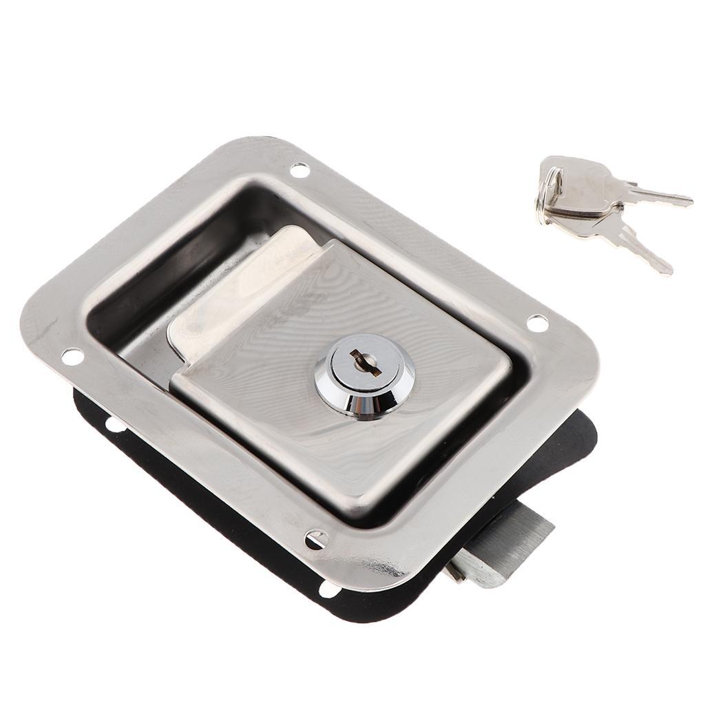 RV Paddle  Lock Latches Handle Truck Tool Box Trailer Camper with Keys