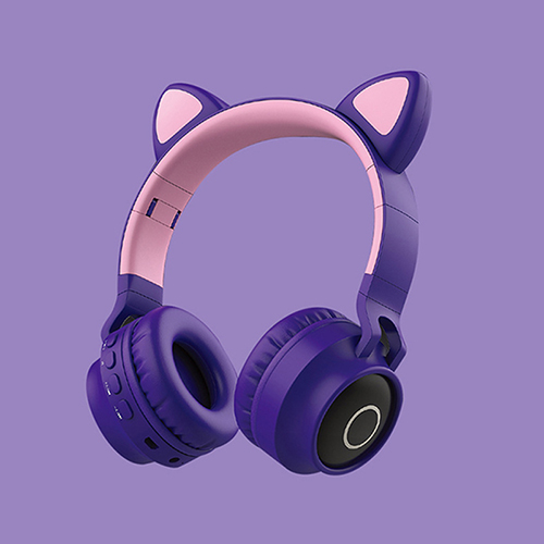 Tai nghe Bluetooth tai mèo đáng yêu có mic đàm thoại cao cấp, tai nghe mèo có đèn phát sáng cute tai nghe tai mèo thời trang, headphone Bluetooth đáng yêu có thể sử dụng khi chơi các tựa game online