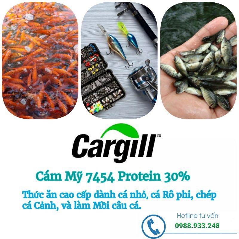 Túi 5KG Cám cá Cargill 30% đạm làm thức ăn cho Rô phi, trắm, chép và làm Mồi câu