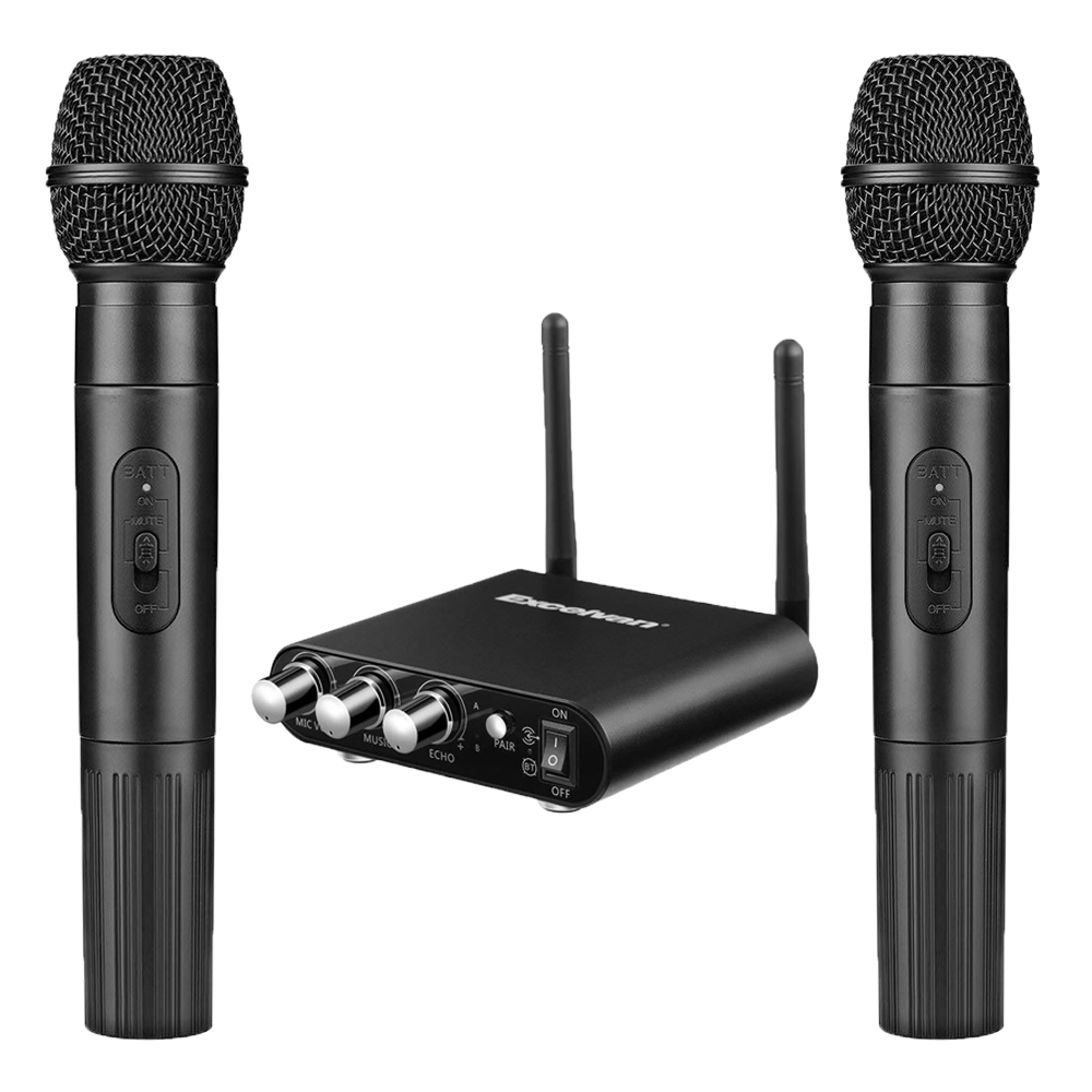 Mic hát karaoke bluetooth Excelvan K38 - Hàng Chính Hãng