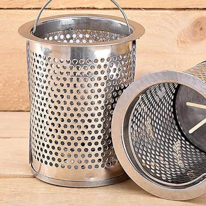 Combo Rọ Lọc Rác + Nắp đậy Bồn Rửa Bát bằng Inox 304 dày đẹp màu Trắng Bạc