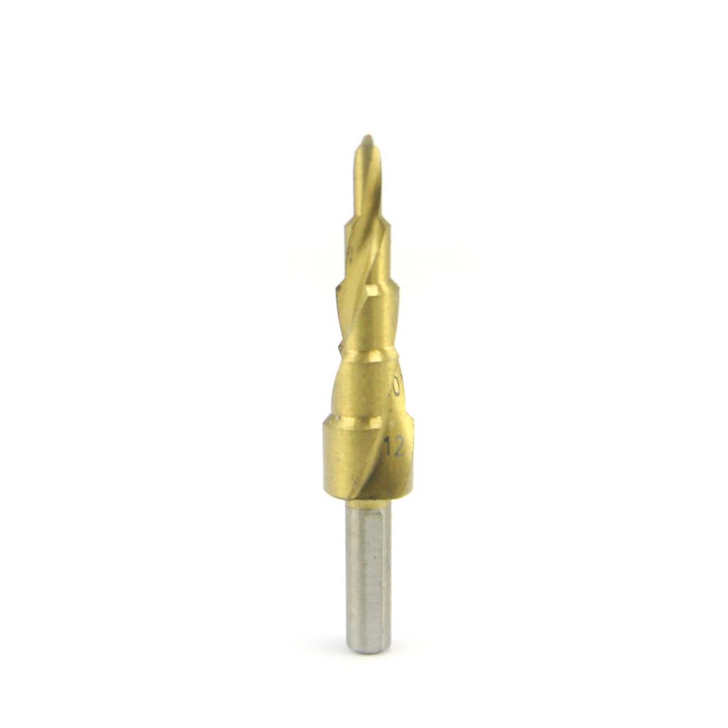 MŨI KHOAN 5 BƯỚC XOẮN 4-12MM CHUÔI TRÒN PHỦ TITANIUM