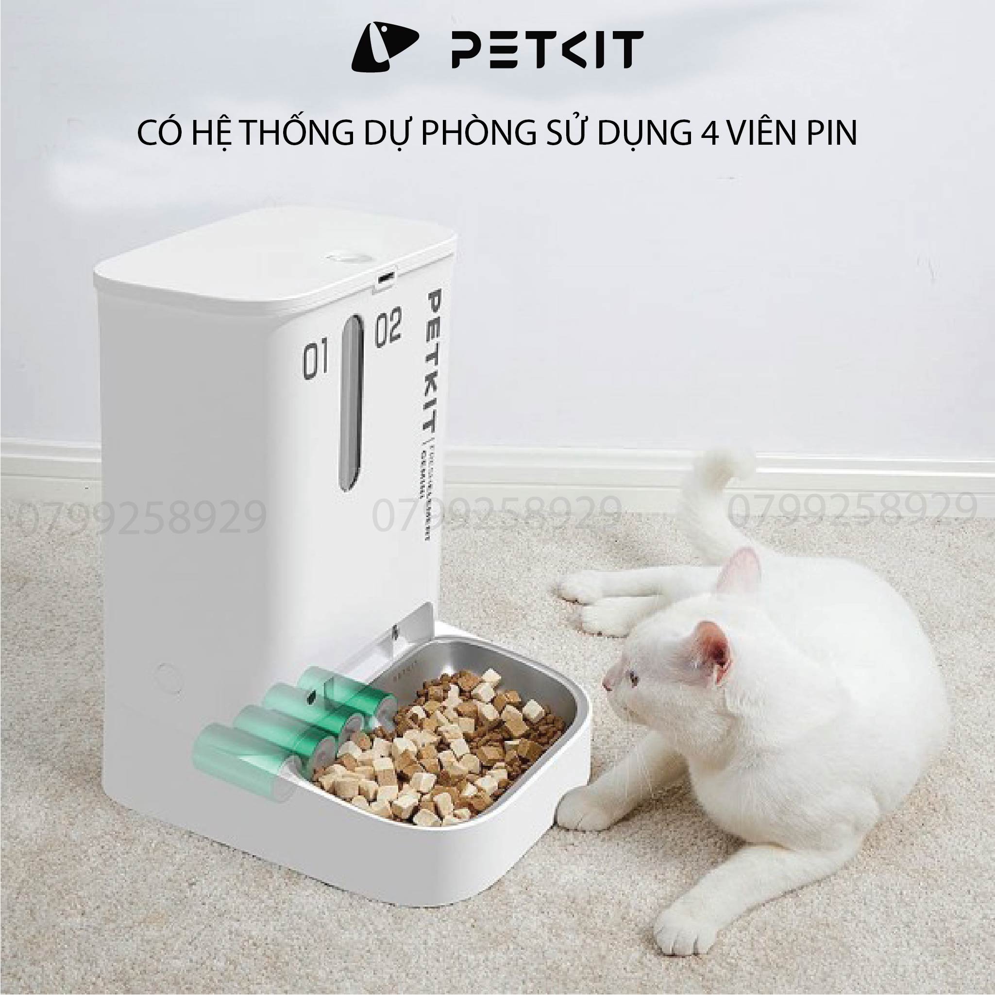 Máy Cho Chó Mèo Ăn Có CAMERA, Hai Ngăn Petkit Gemini YumShare Dung Tích 5 Lít