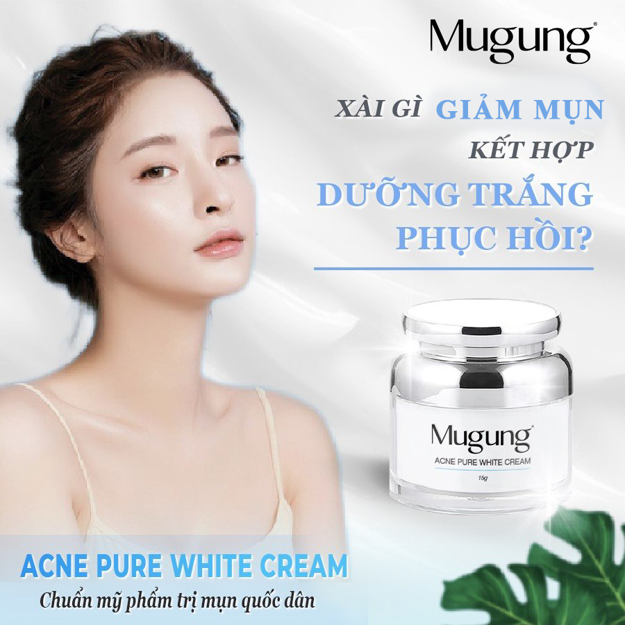 Bộ chăm sóc da mụn Mugung giúp sạch mụn,hết thâm mờ sẹo hiệu quả Serum Acne Treatment và Kem dưỡng da phục hồi không bong da bí quyết sạch bay mụn thâm,mụn bọc,mụn trứng cá, dành cho mọi loại da 15ml và 15gram