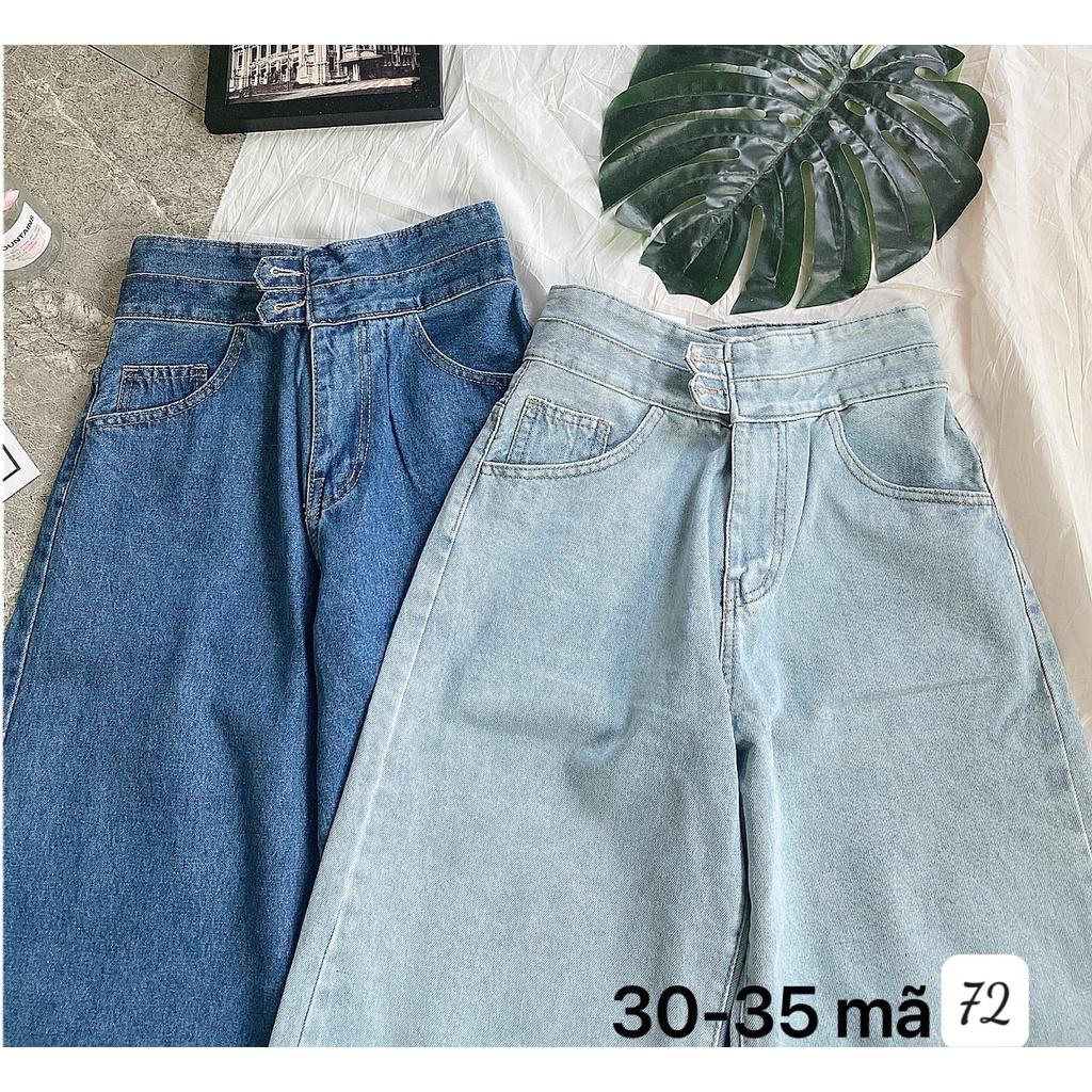 Quần jean nữ baggy jean lưng kiểu, lưng cao size đại