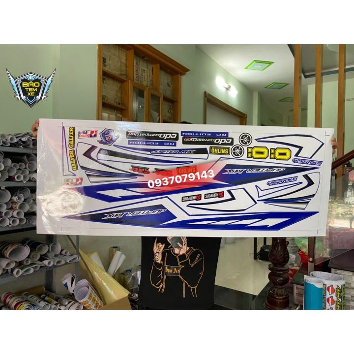 Tem rời dán xe jupiter mx xanh đen