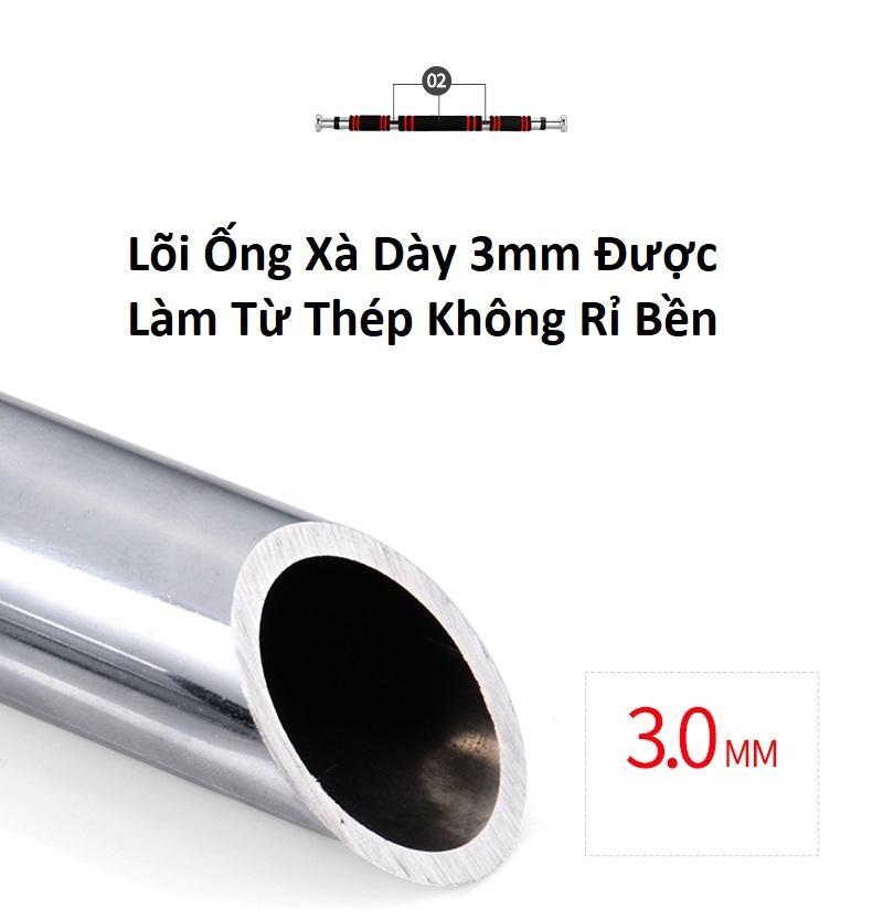 Xà Đơn Tăng Chiều Cao Đa Năng - Loại Inox Dày Xịn Chỉnh Nhiều Kích Thước - Có Hướng Dẫn Chi Tiết - 80-130cm - Hàng Chất Lượng