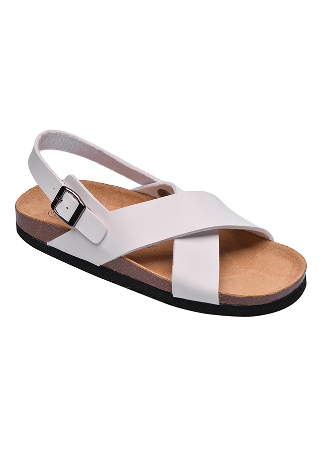 Giày Sandal Nữ Quai Chéo Trắng Đế Trấu HuuCuong 2153