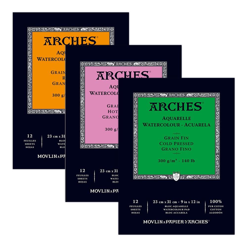 Giấy vẽ màu nước Arches - 300gsm 12 tờ - giấy vẽ tranh cao cấp