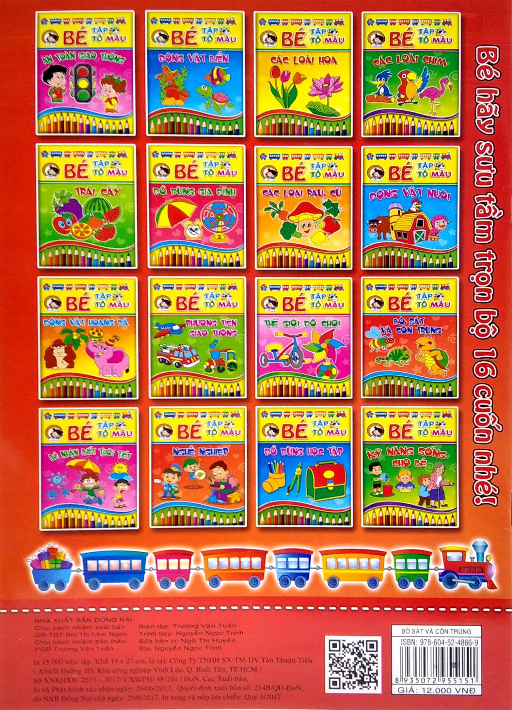 Bé Tập Tô Màu Và Học Tiếng Anh Theo Chủ Đề - Bò Sát Và Côn Trùng