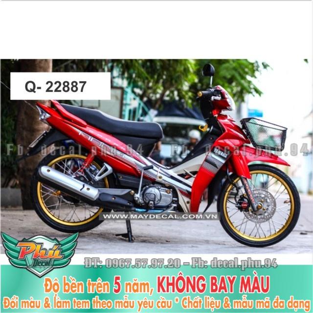 Tem rời sirius đỏ đen thái decal trắng sữa