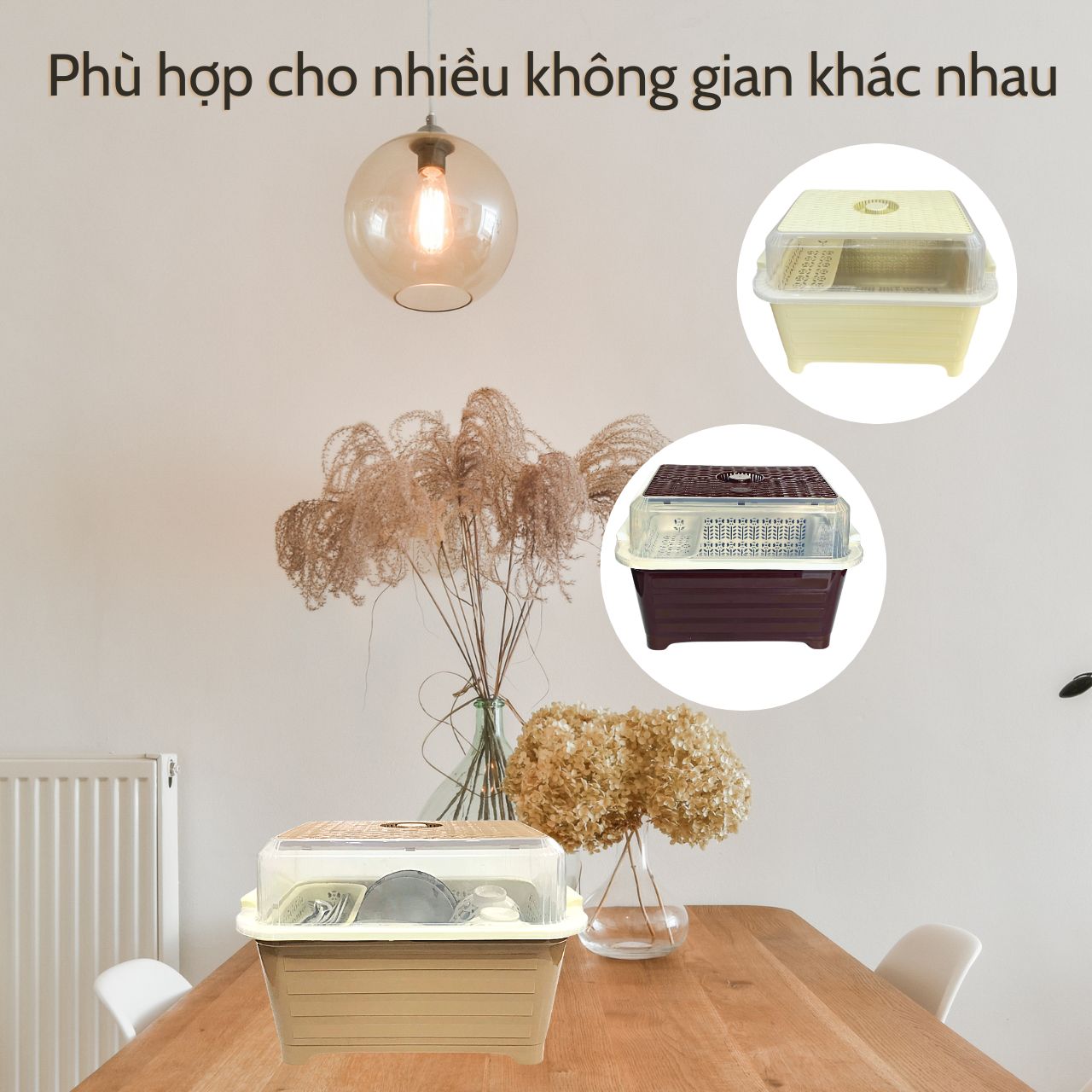 Thau Rổ Úp Chén Bát Dĩa Có Nắp Đựng Chén Chống côn trùng, bụi bẩn