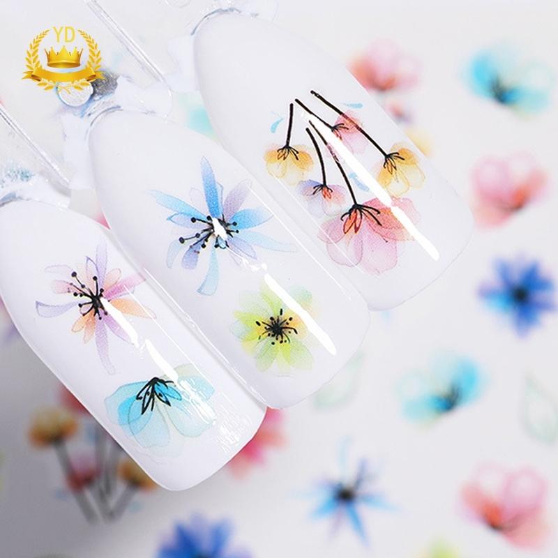 Miếng dán móng hình hoa xinh xắn trang trí tiện dụng