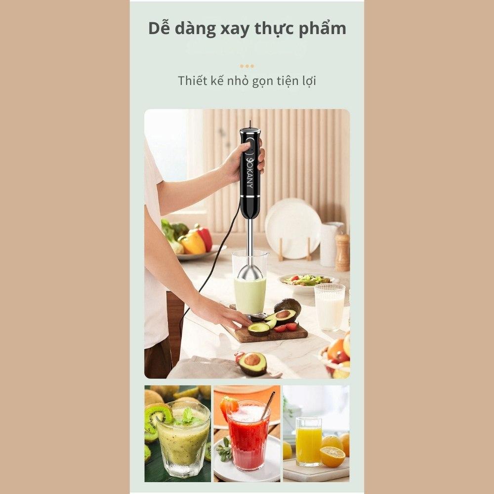 Máy xay cầm tay SOKANY SK-1722 loại máy đơn, máy xay sinh tố cầm tay, máy xay đa năng cao cấp - HÀNG CHÍNH HÃNG - DELIYA