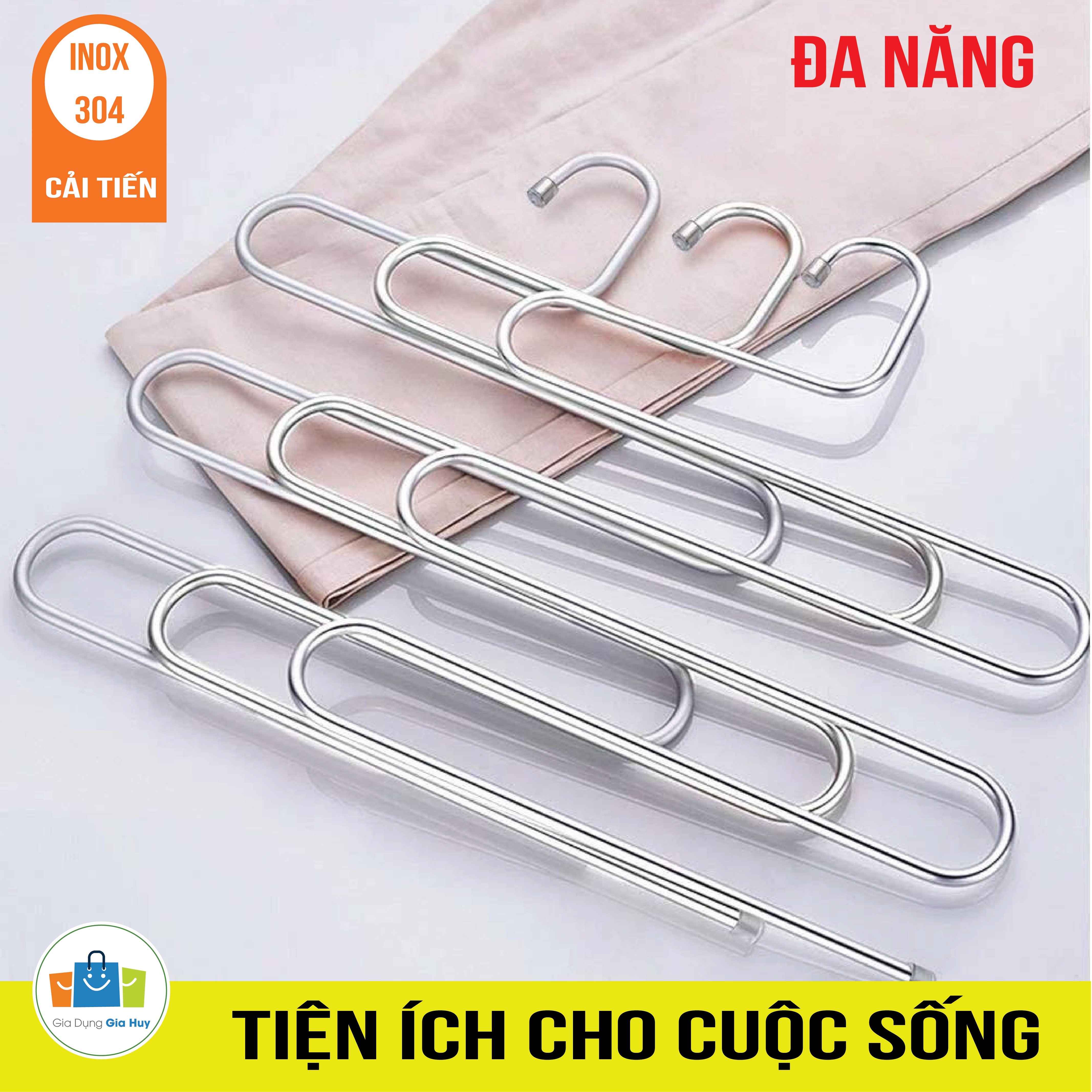 Móc  treo quần áo và khăn 5 tầng - Móc treo đồ đa năng