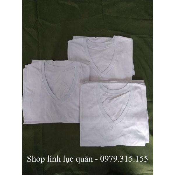 Áo lót trắng nam SQ bộ đôi cổ tim loại 1
