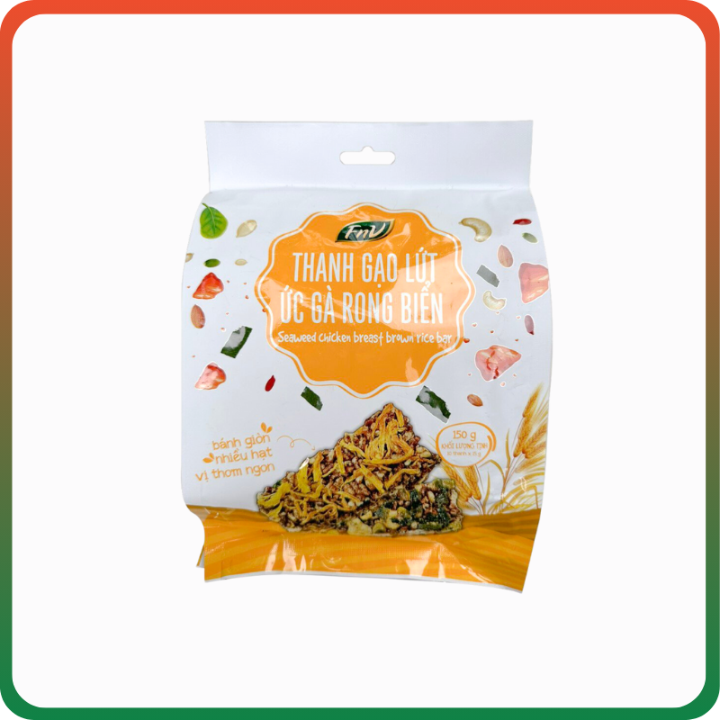 Thanh gạo lứt ức gà rong biển bịch 120g