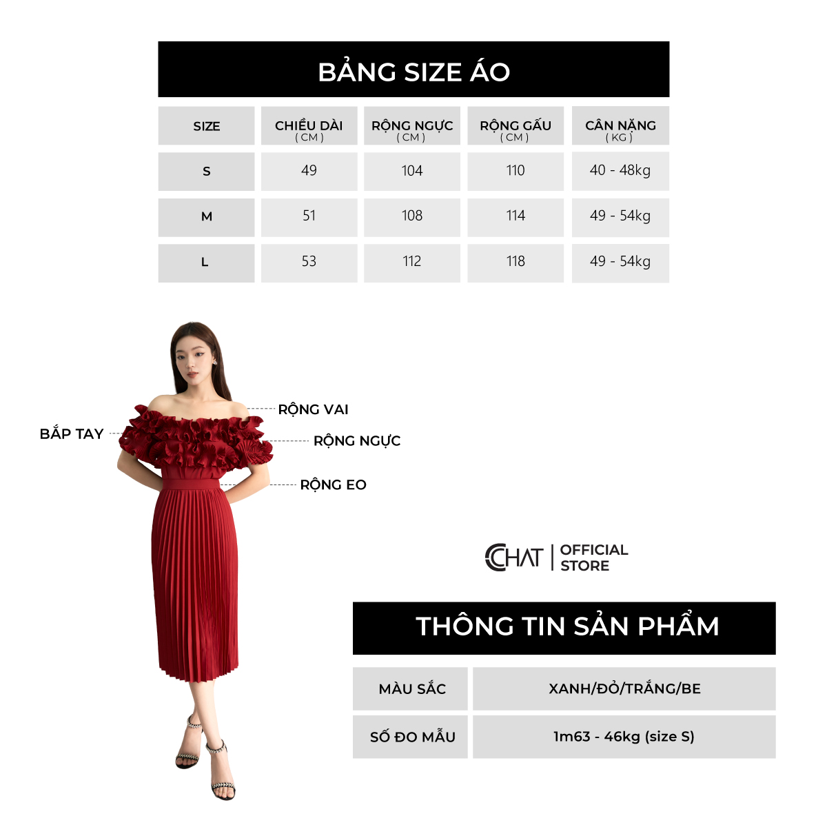 Áo Kiểu Nữ Trễ Vai Dập Ly Bèo Suông Chất Mango Cao Cấp 12ANE2025ST