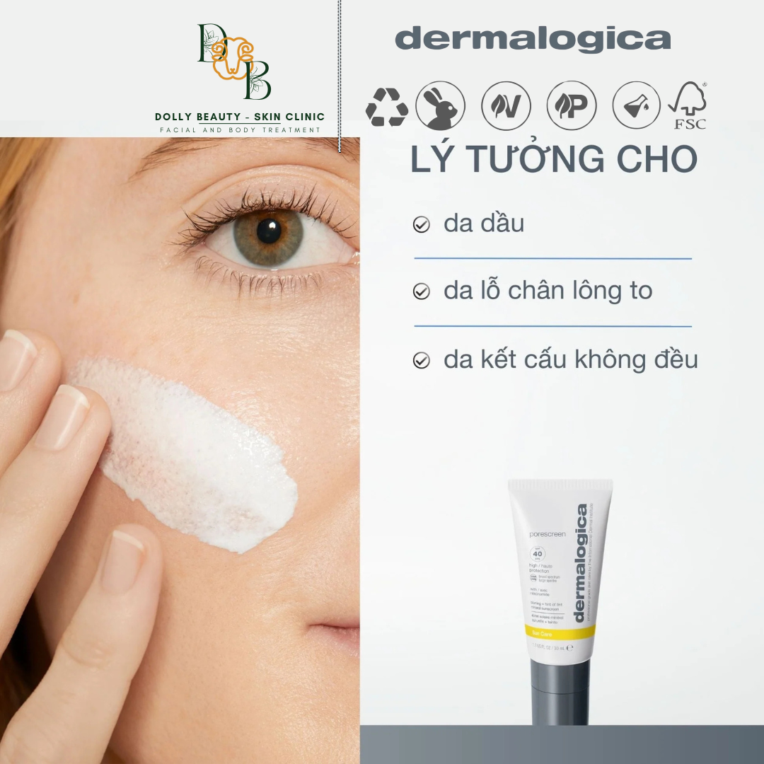 DERMALOGICA Kem Chống Nắng Vật Lý Che Phủ Lỗ Chân Lông PORESCREEN spf40
