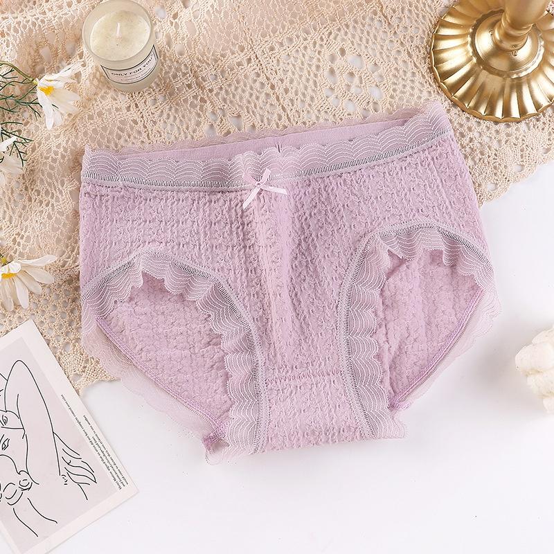 Set 10 quần lót nữ cotton viền ren điệu đà QLN39