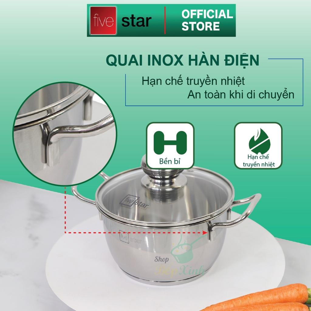 Bộ nồi Fivestar Standard FS-B3010 ( Nồi16cm , nồi 20cm , nồi 24cm) , 3 đáy dùng được mọi bếp