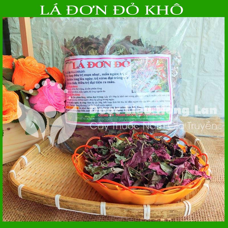 LÁ ĐƠN ĐỎ khô sạch đóng gói 500gram